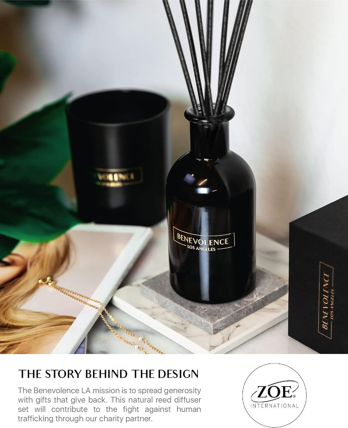 Reed Diffusers for Home, Rose & Sandalwood Relaxing Fragrance | Aromatherapy Reed Diffuser Sticks with Gift Box, Scented Sticks for Bathroom | Home Décor