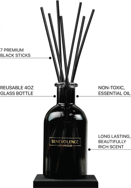 Reed Diffusers for Home, Rose & Sandalwood Relaxing Fragrance | Aromatherapy Reed Diffuser Sticks with Gift Box, Scented Sticks for Bathroom | Home Décor